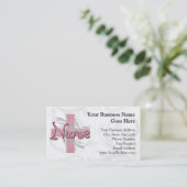 Roze kruis/wervelkolom visitekaartje (Staand voorkant)