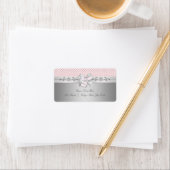 Roze kruisadreslabels etiket (Insitu)