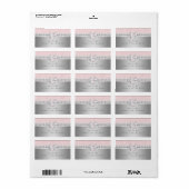 Roze kruisadreslabels etiket (Full Sheet)