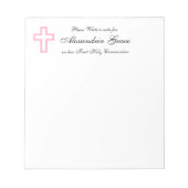 Roze kruisgepersonaliseerde Notitieblok (Voorkant)