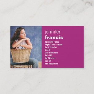 Roze kruisingsminikaart visitekaartje