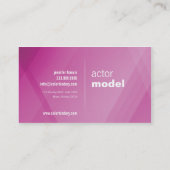 Roze kruisingsminikaart visitekaartje (Achterkant)