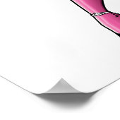 Roze kruiskopbal Borstkanker Poster 2 (Hoek)