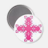 roze kruismagneet magneet (Voorkant / Achterkant)