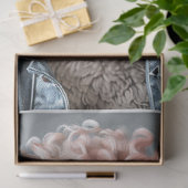 Roze krullend hoofd lama decoupage tissuepapier (Geschenk)
