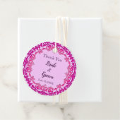 Roze  kunst Aangepast dank je cadeau Labels (In situ)