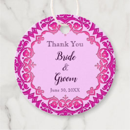 Roze kunst Aangepast dank je cadeau Labels