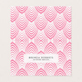 Roze kunst-Geco Geometric Pattern Visitekaartje (Buitenkant ongevouwen)
