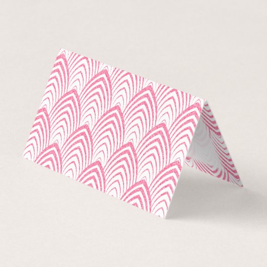 Roze kunst-Geco Geometric Pattern Visitekaartje (Achterkant)