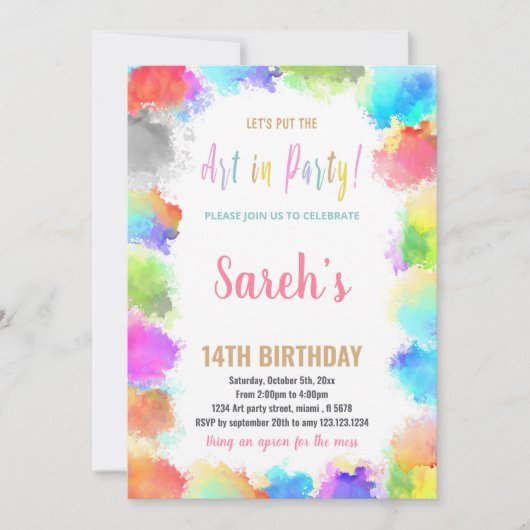 Roze kunst in feestelijke feestdagen kaart (Voorkant)