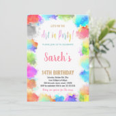 Roze kunst in feestelijke feestdagen kaart (Staand voorkant)