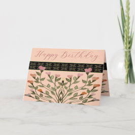 Roze Kunst Ontworpen Kaart