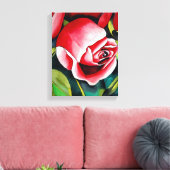 Roze kunstbloem voor het schilderen van waterverf canvas afdruk (Insitu (Woonkamer))