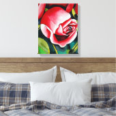 Roze kunstbloem voor het schilderen van waterverf canvas afdruk (Insitu (Slaapkamer))
