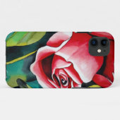 Roze kunstbloem voor het schilderen van waterverf  Case-Mate iPhone case (Achterkant (horizontaal))