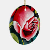 Roze kunstbloem voor het schilderen van waterverf  keramisch ornament (Rechts)