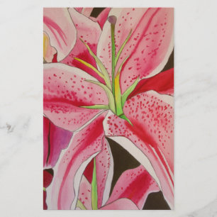 Roze kunstbloem voor waterverf