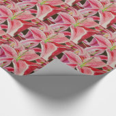 Roze kunstbloem voor waterverf cadeaupapier (Hoek)