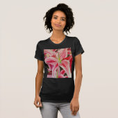 Roze kunstbloem voor waterverf t-shirt (Voorkant volledig)