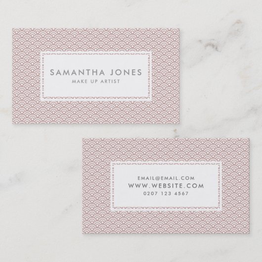 Roze kunstenaar maakt deel uit van het Japanse Pat Visitekaartje (Voorkant / Achterkant)