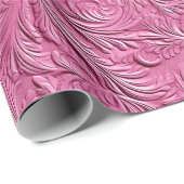 Roze kunstleder cadeaupapier (Rol Hoek)