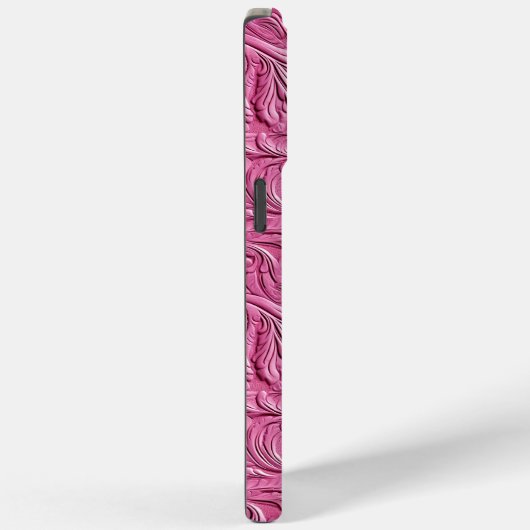 Roze kunstleder Case-Mate iPhone case (Achterkant / Rechts)