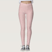 Roze kunstleder leggings (Voorkant)