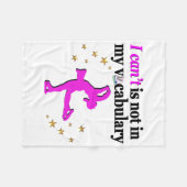 ROZE KUNSTSCHAATSEN DOELEN EN DROMEN FLEECE DEKEN (Voorkant (Horizontaal))