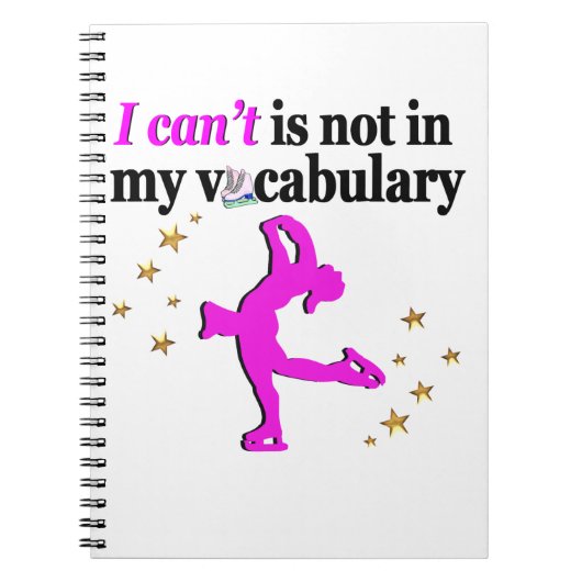 ROZE KUNSTSCHAATSEN DOELEN EN DROMEN NOTITIEBOEK (Voorkant)