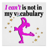 ROZE KUNSTSCHAATSEN DOELEN EN DROMEN PERFECT POSTER (Voorkant)