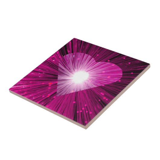 Roze kunsttegel tegeltje (Zijkant)