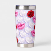 Roze kus geïsoleerde drinkbeker (Voorkant)