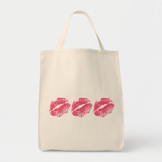 Roze Kus Tote Bag (Voorkant)