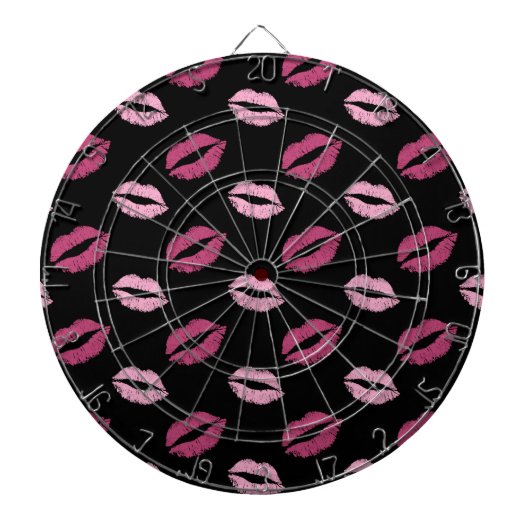 Roze Kusjes Dartbord (Voorkant)
