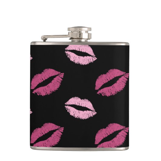 Roze Kusjes Heupfles (Voorkant)