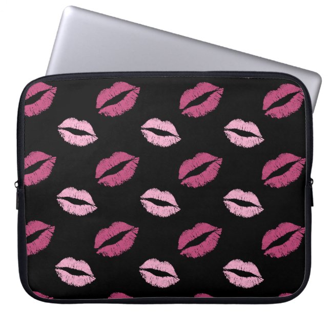 Roze Kusjes Laptop Sleeve (Voorkant)