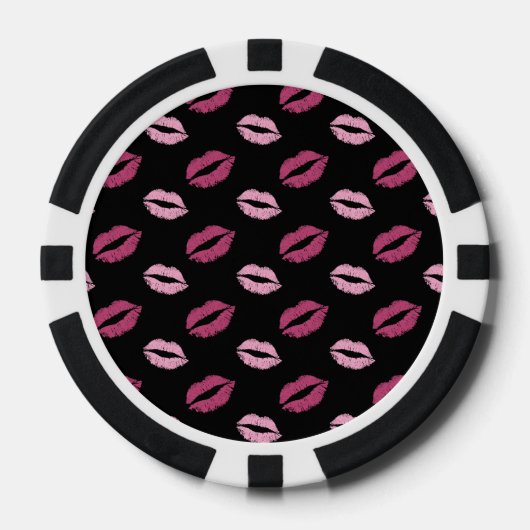 Roze Kusjes Poker Chips (Voorkant)