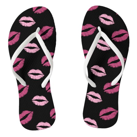Roze Kusjes Teenslippers (Voetbed)