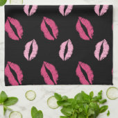 Roze Kusjes Theedoek (Gevouwen)