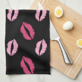 Roze Kusjes Theedoek (Quarter Fold)