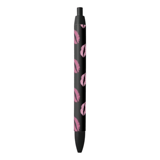 Roze Kusjes Zwarte Inkt Pen (Voorkant Verticaal)