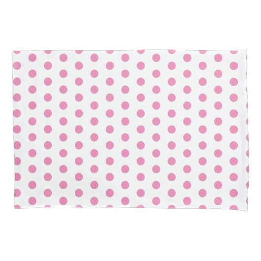 Roze Kussen Hoesje met Stippen - Kies Kleuren Kussensloop (Voorkant)