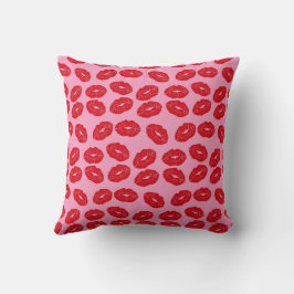 Roze kussen liefde gedrukte decoratieve kussenhoes
