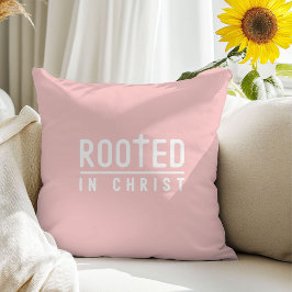 Roze Kussen met Christelijke Spreuk