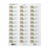 Roze Kust Bloemig Retouradreslabel Etiket (Full Sheet)