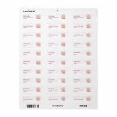 Roze Kust Chic Zeeschelp Etiket (Full Sheet)