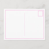 Roze Kust Palmetto Palm Monogram Briefkaart (Achterkant)
