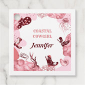 roze kustcowgirl bedankjes labels (Voorkant)