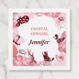 roze kustcowgirl bedankjes labels