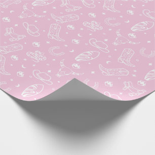 Roze Kustcowgirl Gift Cadeaupapier
